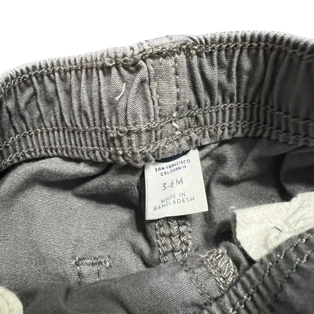 Old Navy 3-6m Solid Grey Drawstring Shorts
